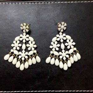 J Crew white earrings